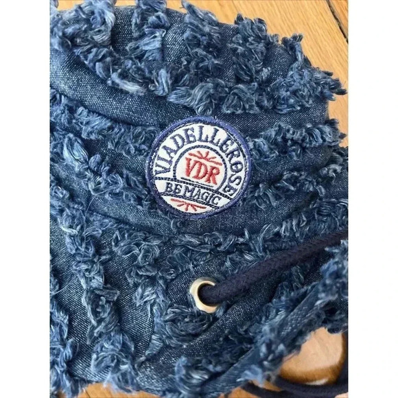 VDR Via Delle Rose Italian Shorts Size 28 Denim With Hat Size L - Picture 7 of 9